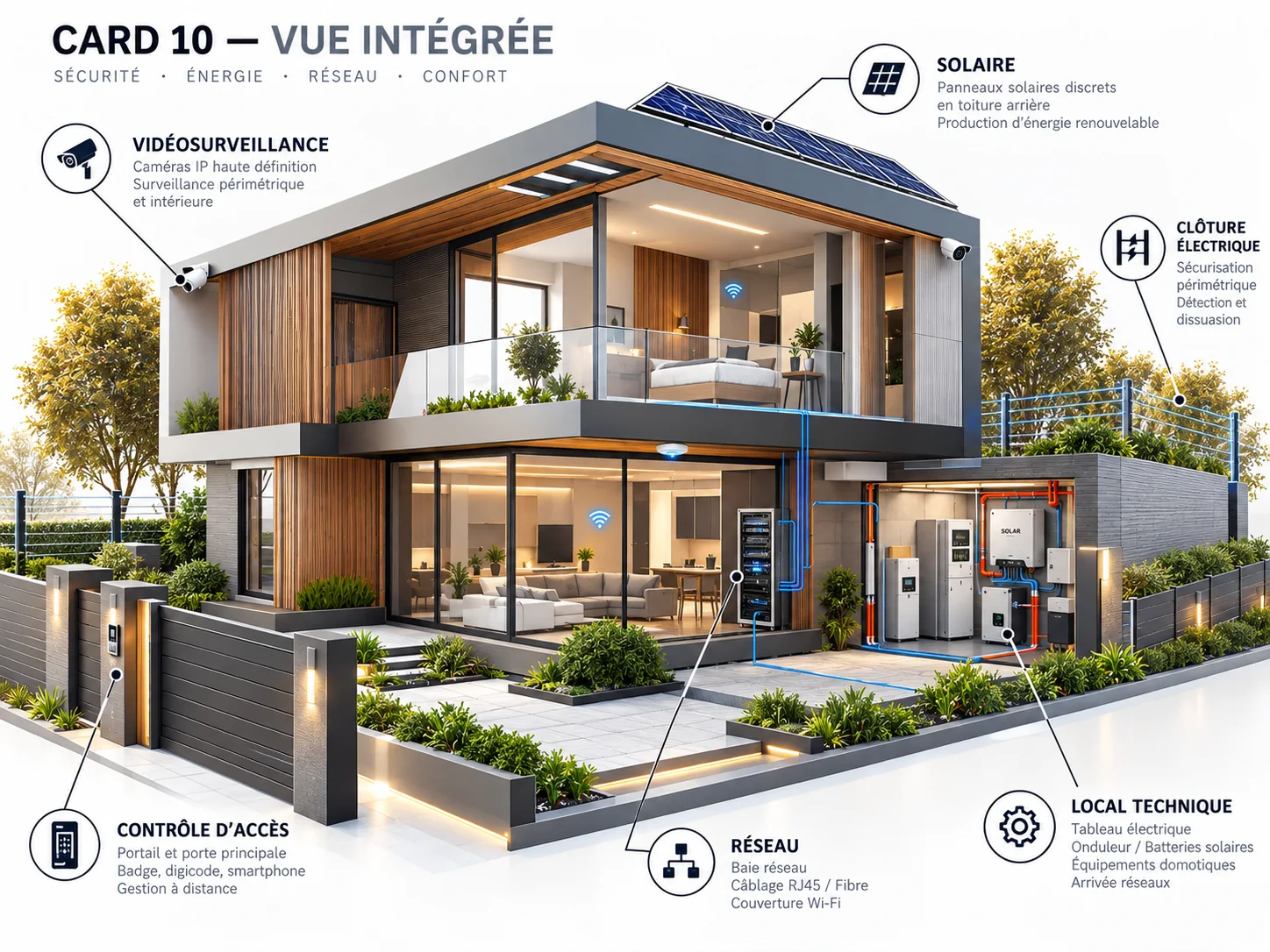 Vue globale finale de la maison équipée
